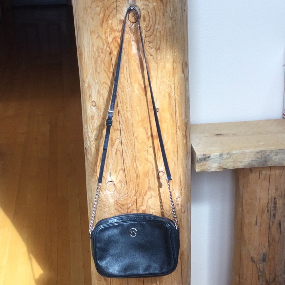 Black Leather Crossbody Bag